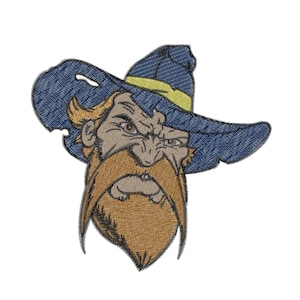 Projekt haftu „Głowa wieśniaka”: nowatorski haft maszynowy (plik cyfrowy)