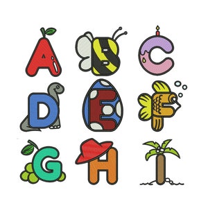 Alphabet letters embroidery fonts Designs font T-Shirt Machine Embroidery Digital File Instant Download