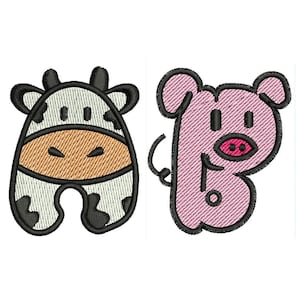 Cartoon Embroidery Alphabetic Font Designs Machine Embroidery Fonts File Instant Download