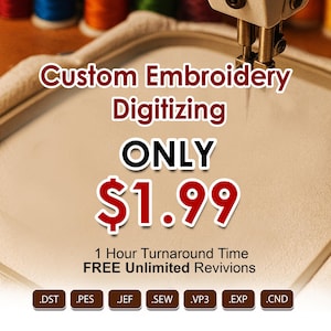 Custom Embroidery Digitizing Service, Logo & Image Design