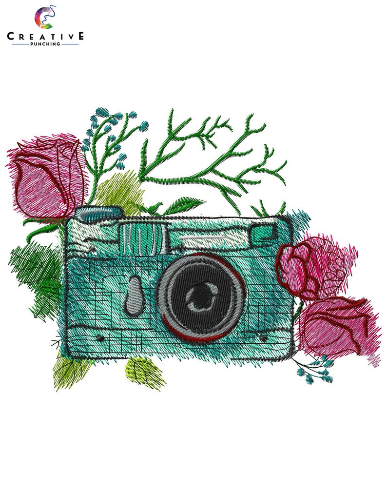 Camera Embroidery Designs Vintage Camera Capture Machine Etsy