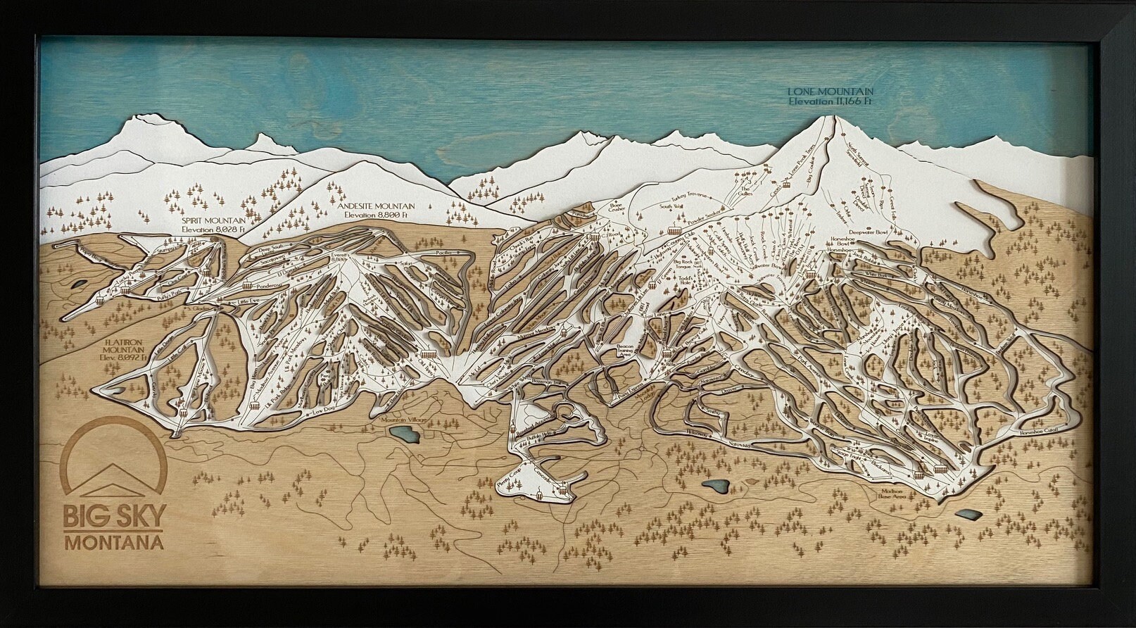 Big Sky montana Ski Resort 3d Wood - Il Fullxfull.2879331755 K3xz