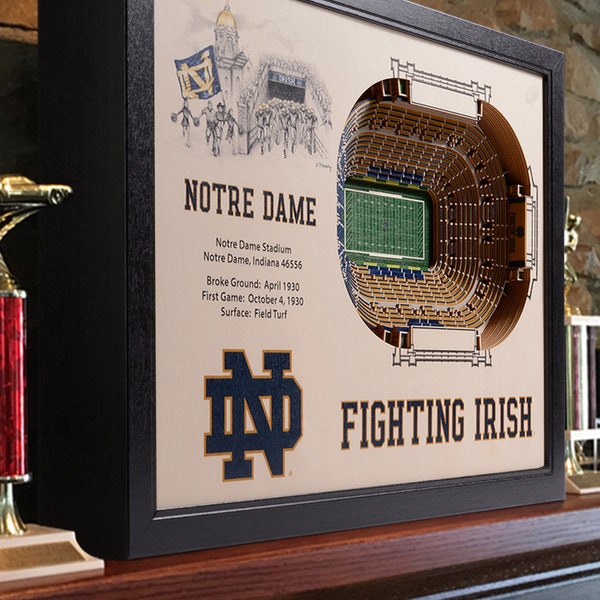 3d Stadium Notre Dame Etsy