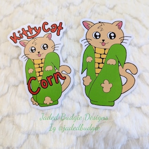 Kitty Cat Corn Sticker