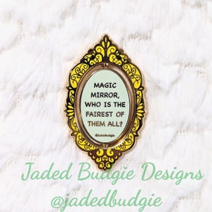 Magic Mirror Interactive Spinning Enamel Pin
