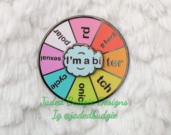I'm a Bi Interactive Colorful Spinning Enamel Pin
