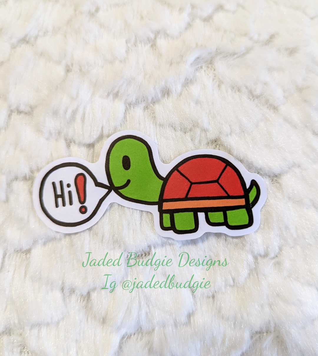 Overly Friendly Turtle Sticker - Etsy
