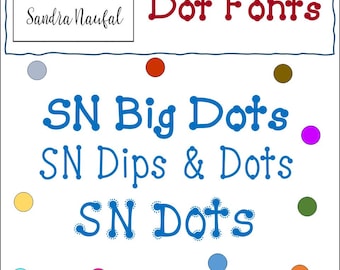 Dot Fonts for Personal and Commercial Use (Digital Download)