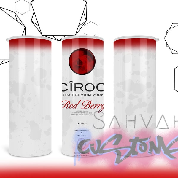 Ciroc Red Berry - Digital Download - Sublimation Design - Handcrafted design