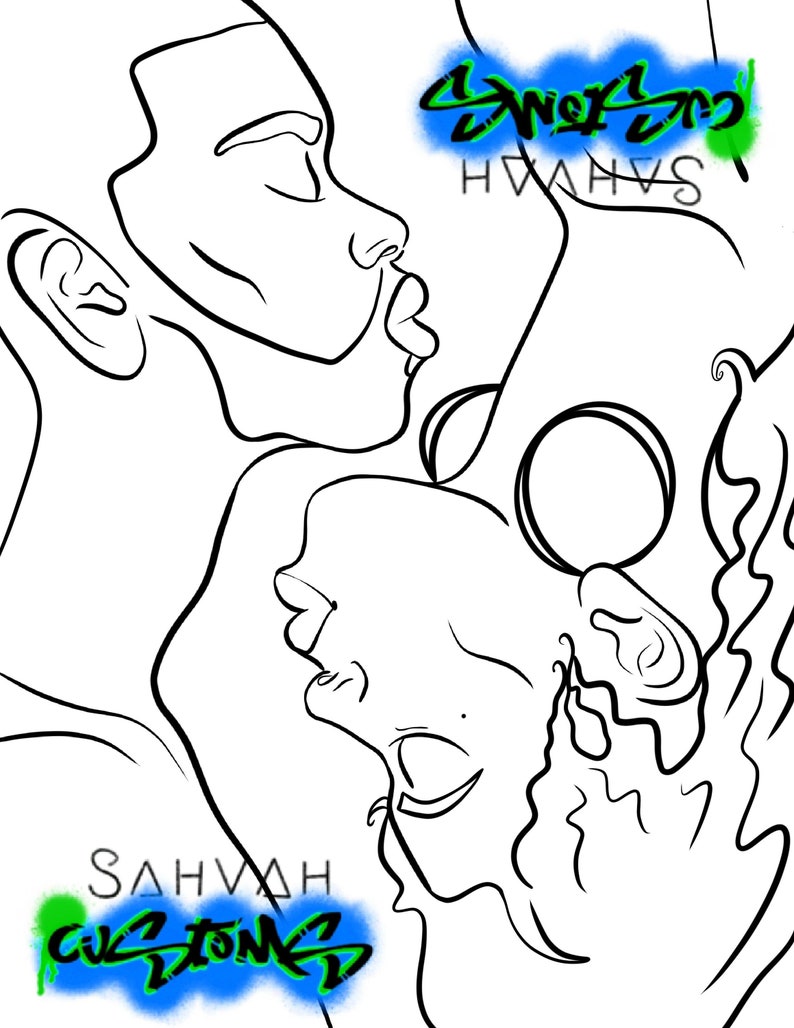 Printable 5 Coloring Pages Bundles / Paint & Sip Templates - Etsy