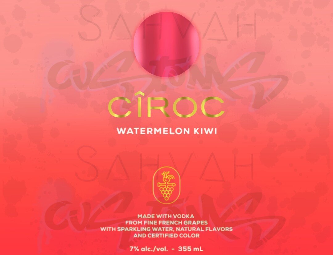 Ciroc Watermelon Kiwi Vodka Spritz Digital Download_sublimation Design