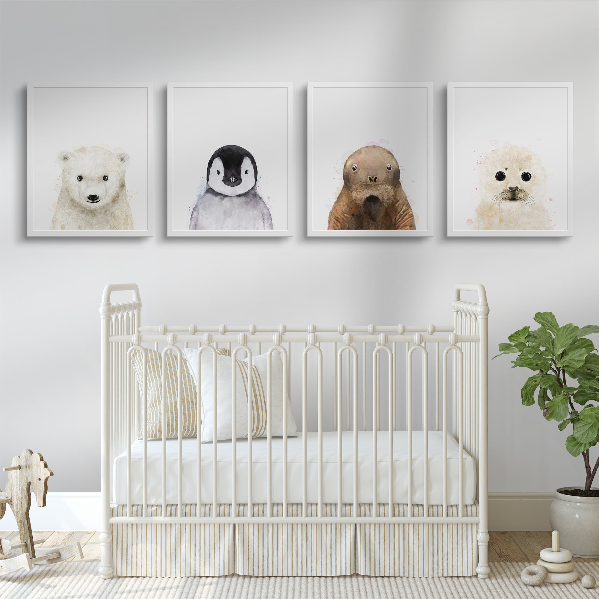 Baby Arctic Animal Nursery Decor Digital Download Print Set Etsy