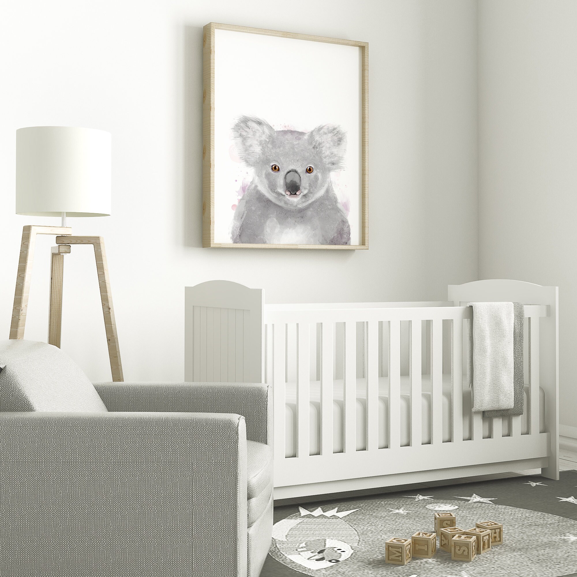 Baby Koala Jungle Nursery Decor Instant Digital Download Etsy