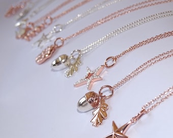 Sterling Silver Chain necklace ,24" Silver, Rose Gold Vermeil, Yellow Gold Vermeil, 24 inch Adjustable length necklace
