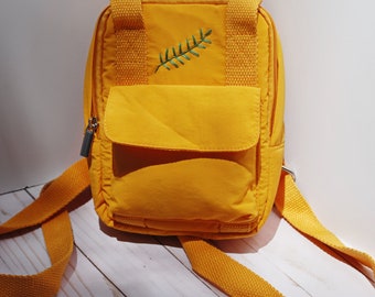 mustard mini backpack