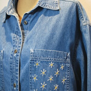 denim and flower t shirts