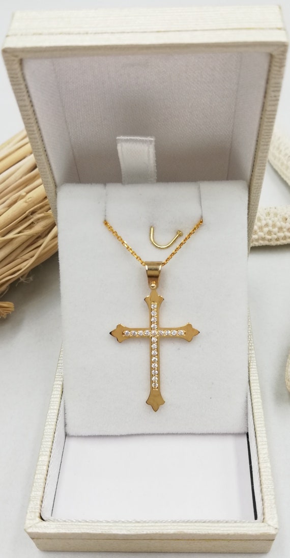 Swarovski クロスネックレス シルバー/ゴールド スワロフスキー