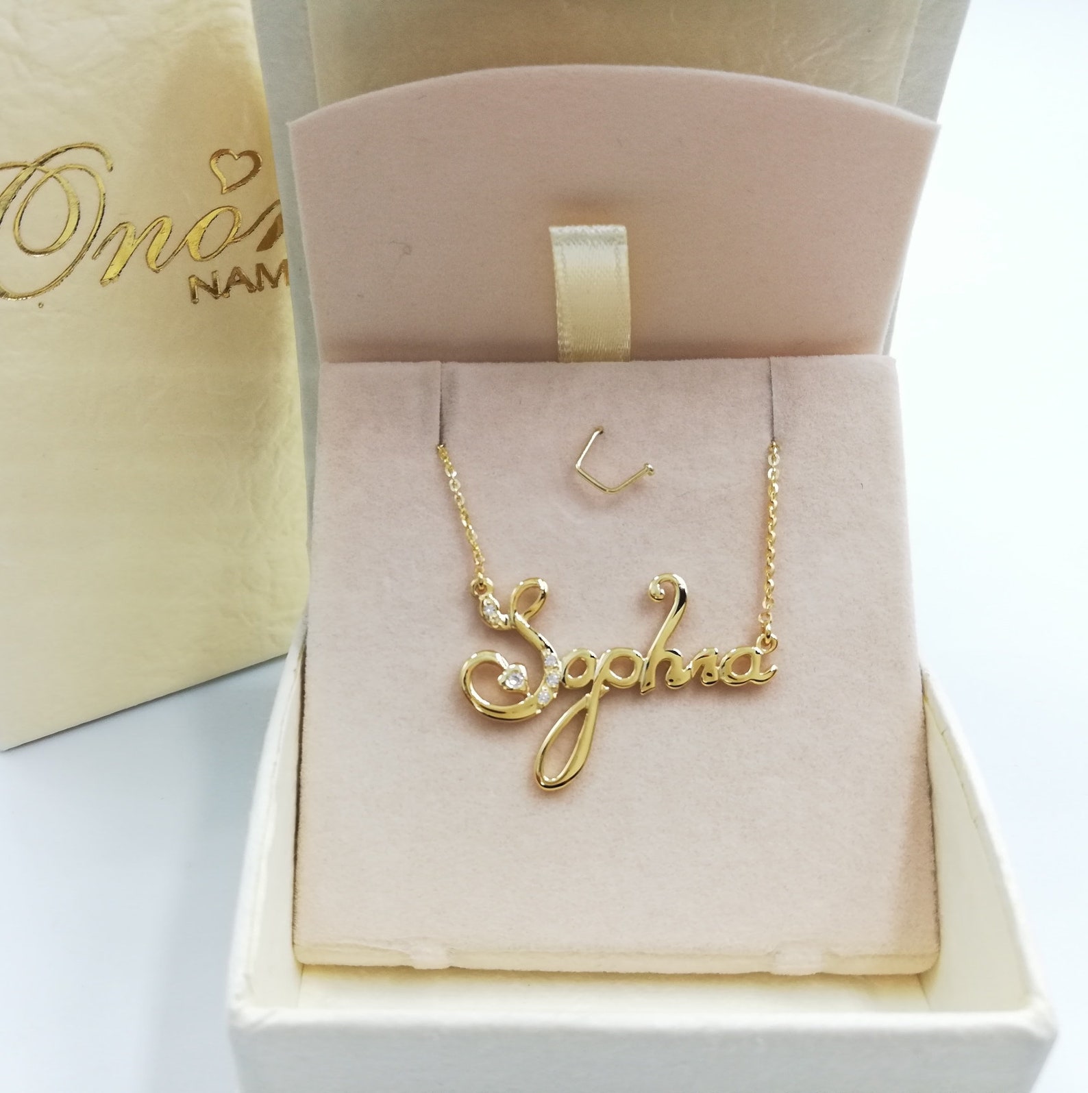 Name Necklace Gold Name Necklace Solid Gold Name Necklace Etsy