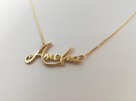 Name necklace hotsell gold design