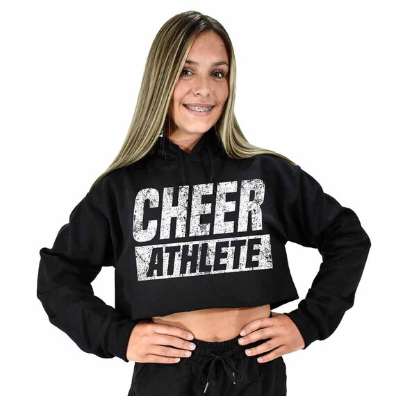 Cheer Athlete Cropped Hooded Sweatshirt Etsy