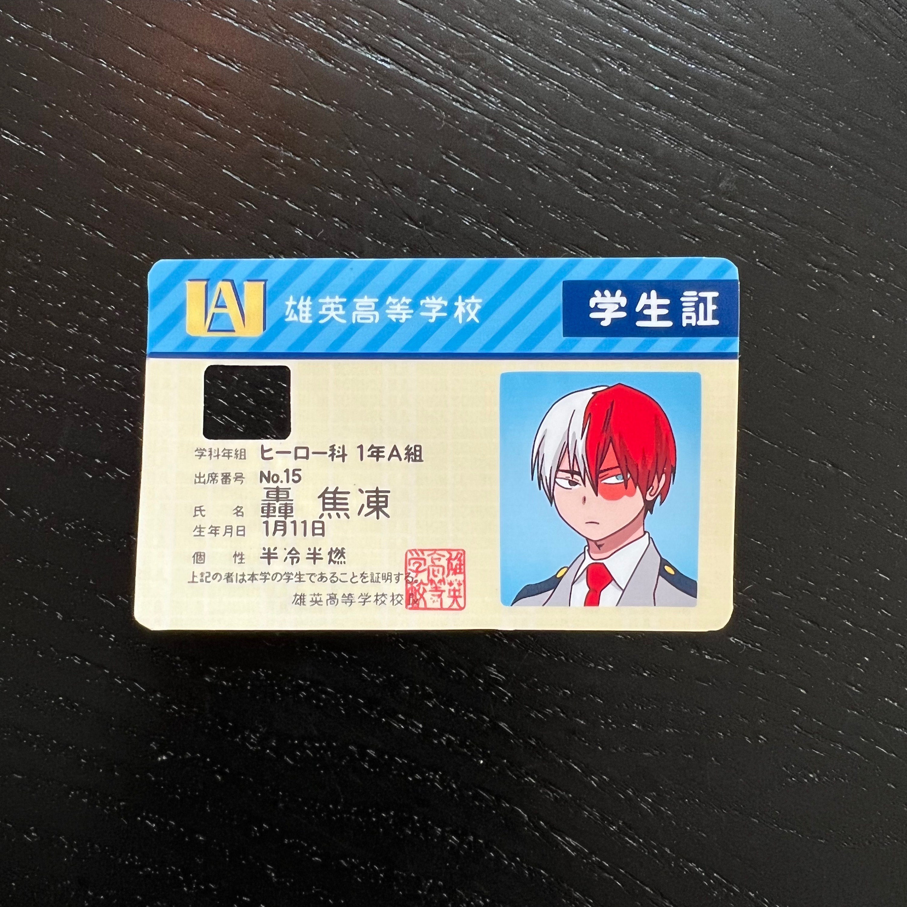Shoto Todoroki My Hero Academia Anime Credit Debit Card Cover - Etsy