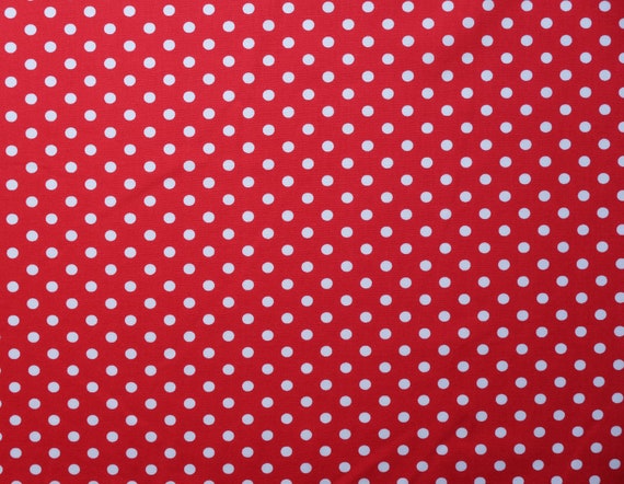 1 Metre Red with White Stars Rose /& Hubble Cotton Poplin Fabric Material