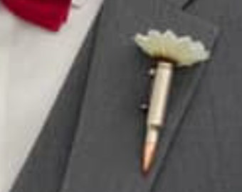 270 Winchester Bullet Pin On Boutonnière Lapel Flower Vase