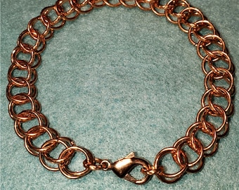 Pure Copper Therapeutic 1/2 Persian Bracelet 6.5mm Links- Handmade in the USA