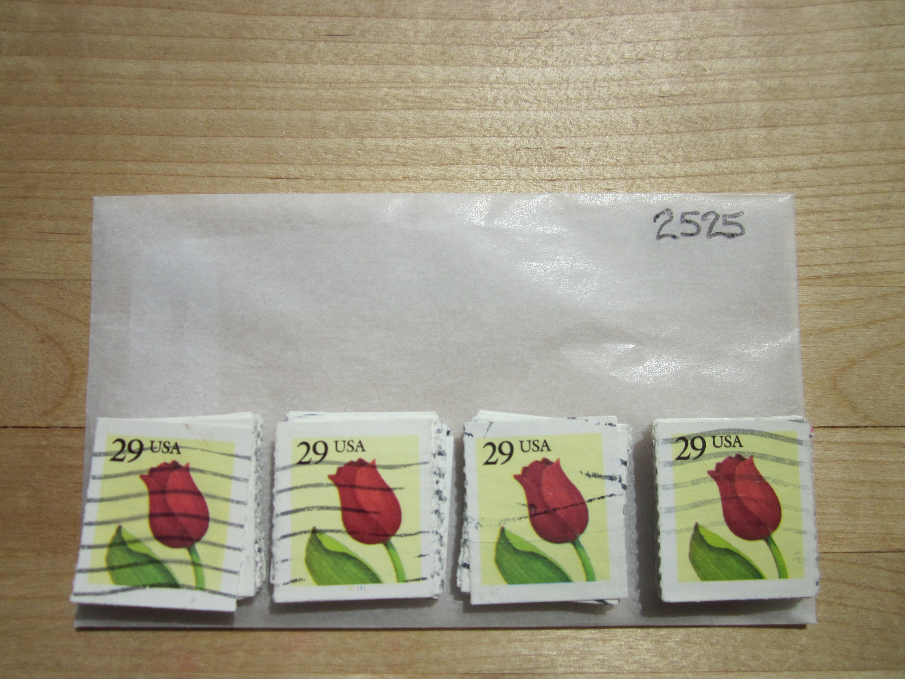 100 Used US Stamps 2525 Tulip Flower Issue See Our Other Lots Etsy
