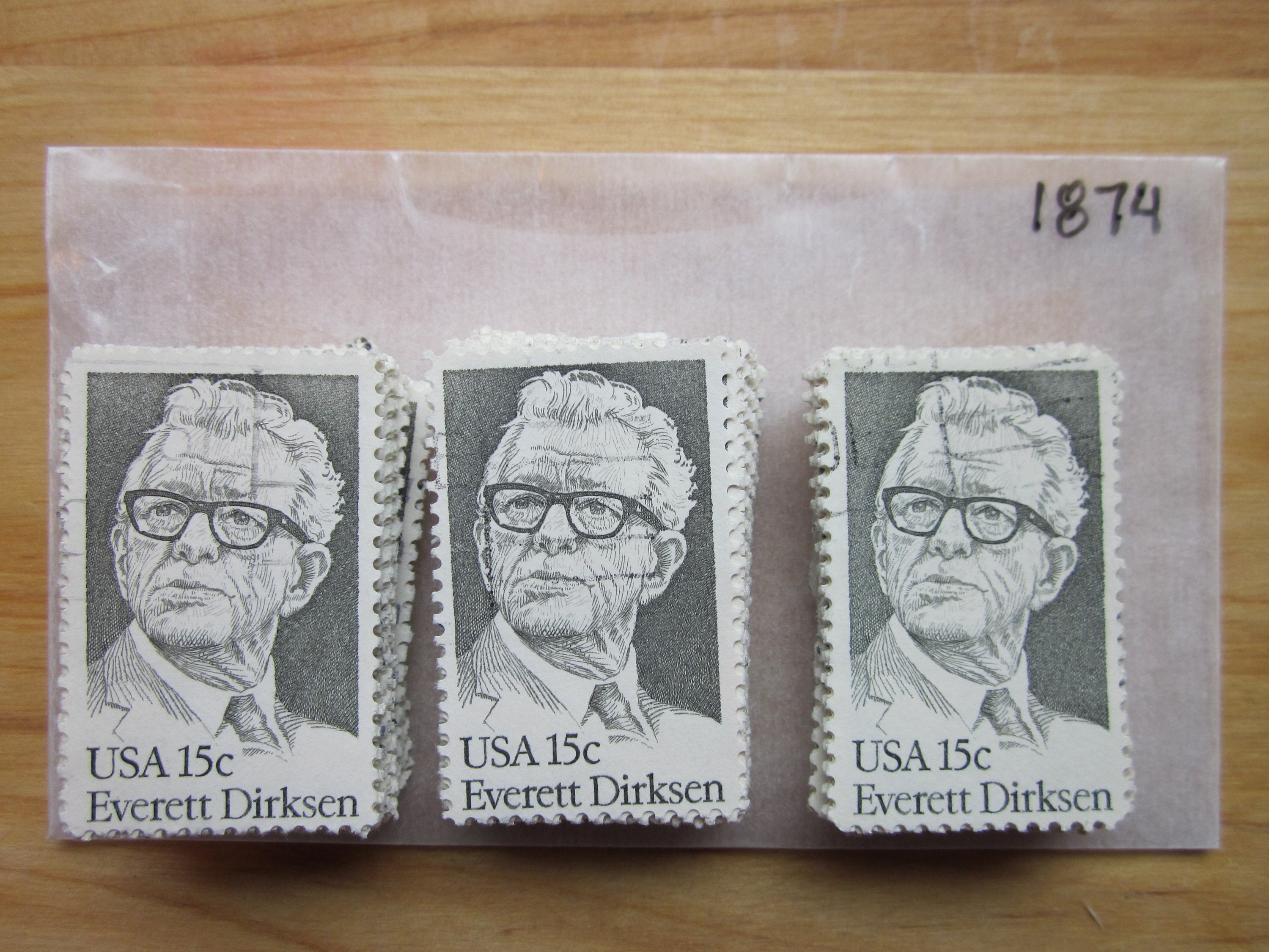 100 Used US Stamps 1874 Everett Dirksen Senate Leader Issue Etsy