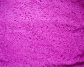 Pink Floral Stretch Lace Fabric, Bridal Crafts, 1/2 Yard