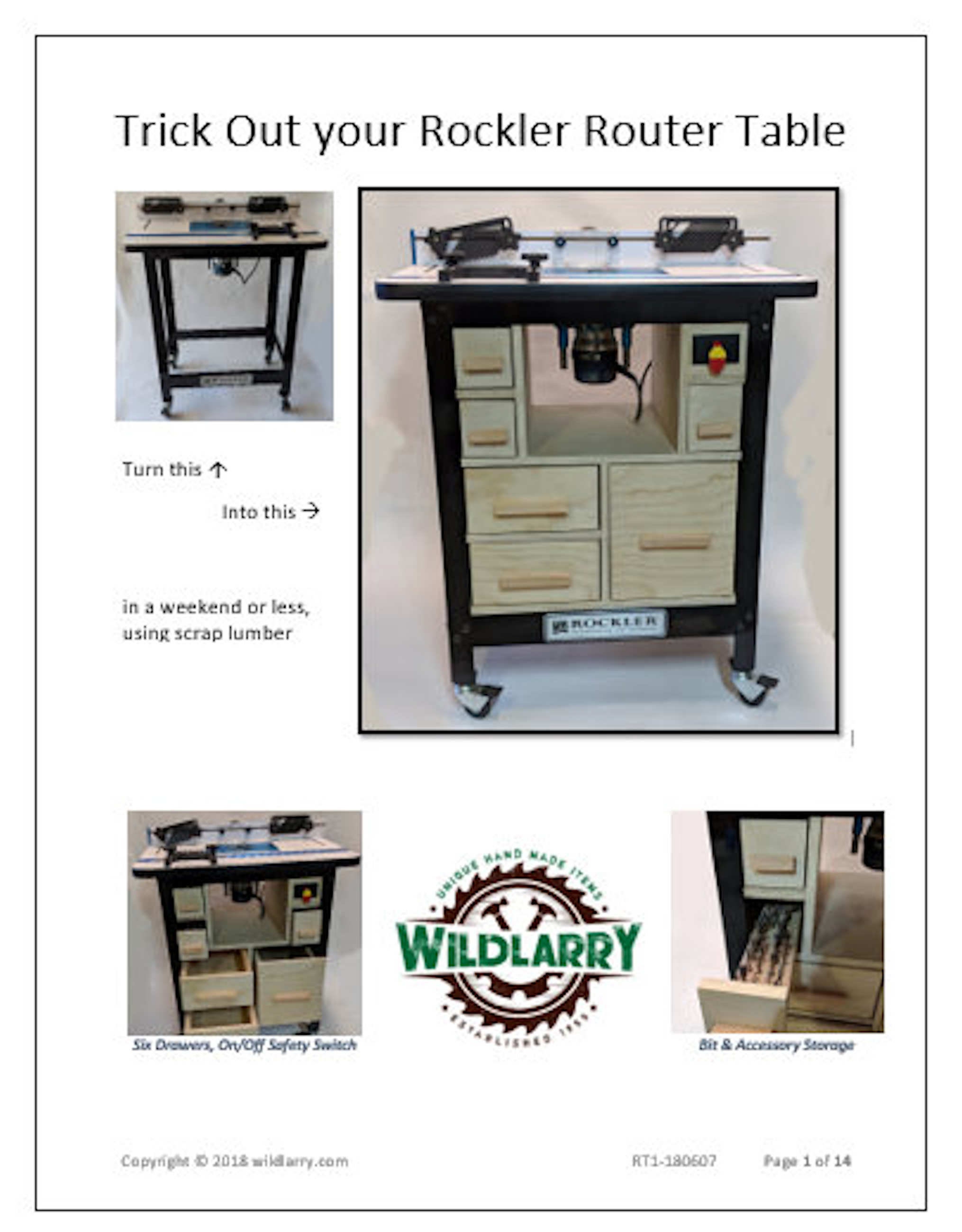 Rockler Router Table Storage Upgrade Your Rockler Router Table Plans – DIY Storage Upgrade (14 Pages ...