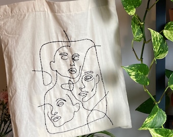 Hand-embroidered Tote Bag Bridgerton