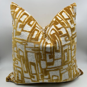 Gold and cream Pillow- Gold Pillow-Modern Decorative Pillows-Luxury Pillow-Throw Pillow-Pillow Cover Only