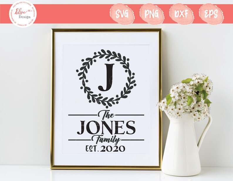 Download Family Name Svg Split Wreath Family Name SVG Farmhouse | Etsy
