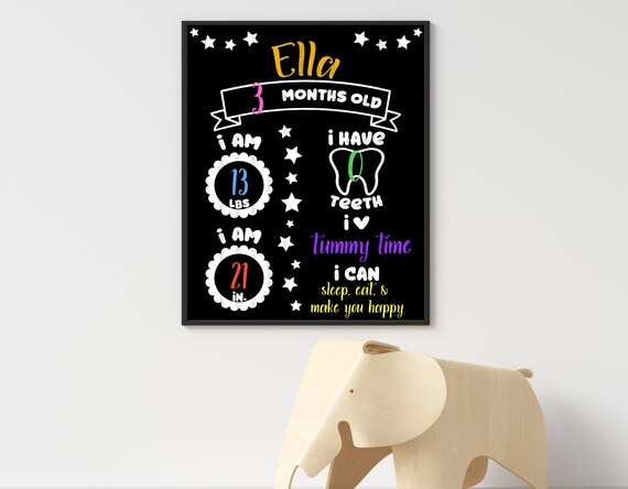 Baby Milestone Svg Milestone Board Baby Months Svg Baby Etsy