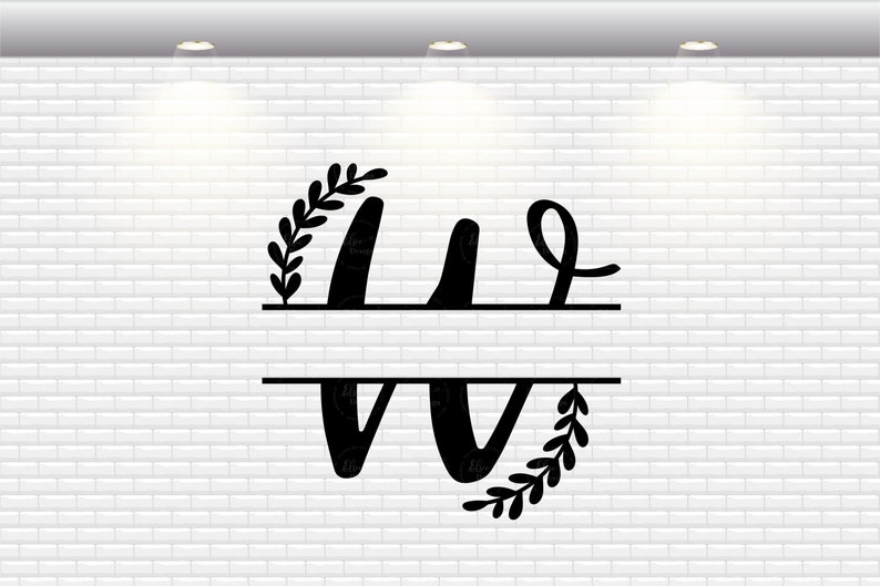 Download Handlettered Split Monogram Letter W Svg Split Letter Svg ...