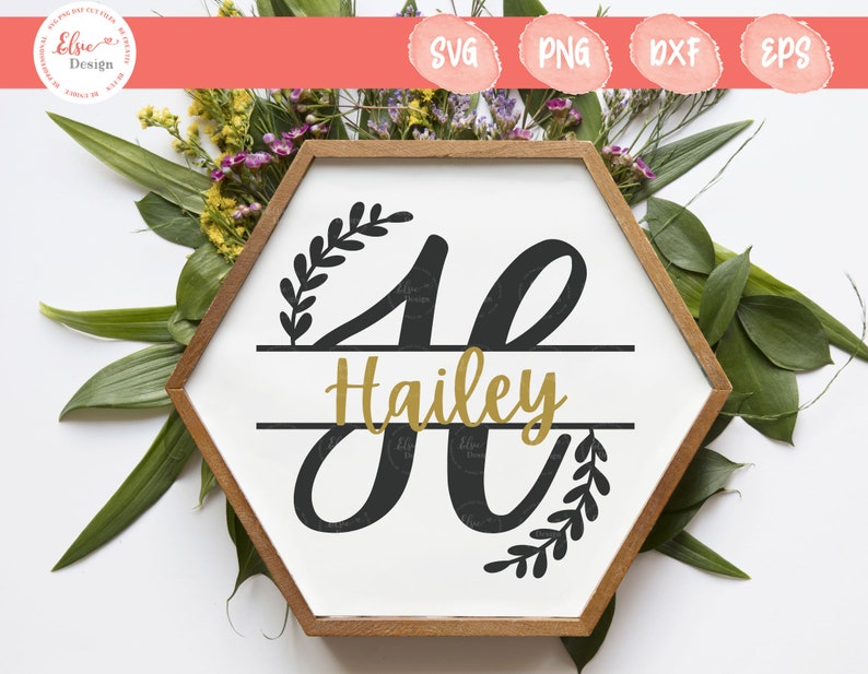 Download Handlettered Split Monogram Letter H Svg Split Letter Svg ...