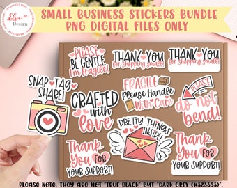 Thank You For Your Business PNG, Thank You Order Bundle, Valentines Day Business Stickers, Thank You Shopping Small Labels, Packaging Labels
