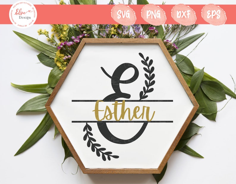 Download Handlettered Split Monogram Letter E Svg Split Letter Svg ...