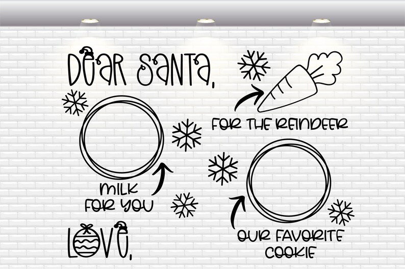 Download Santa Tray Svg Dear Santa Svg Santa Plate Svg Christmas | Etsy