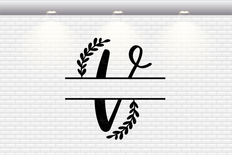 Download Handlettered Split Monogram Letter V Svg Split Letter Svg ...