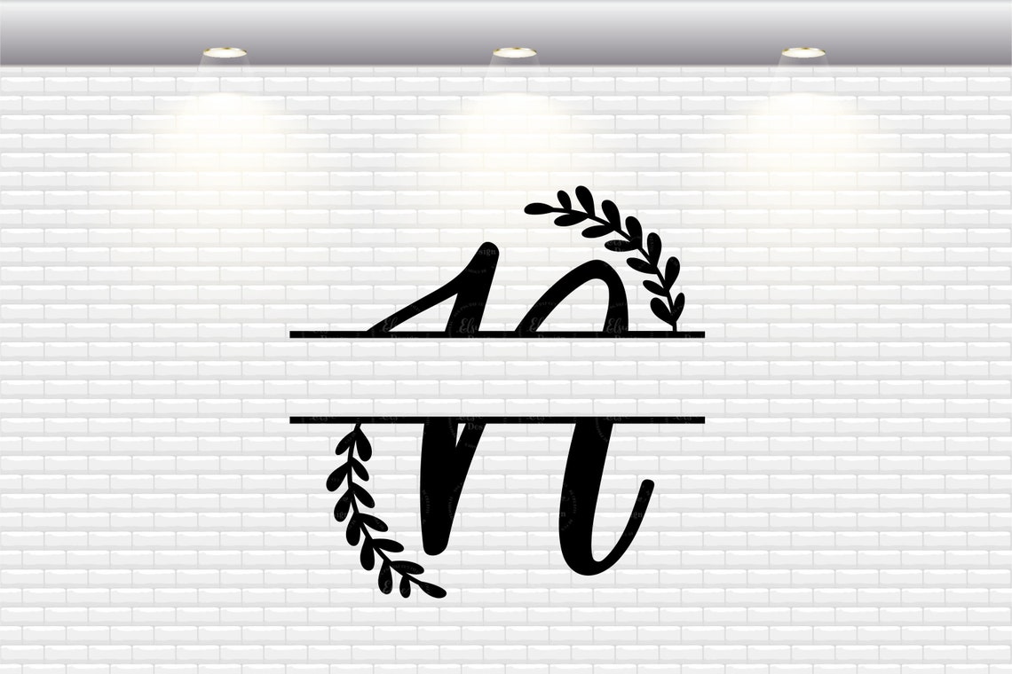 Download Handlettered Split Monogram Letter N Svg Split Letter Svg ...