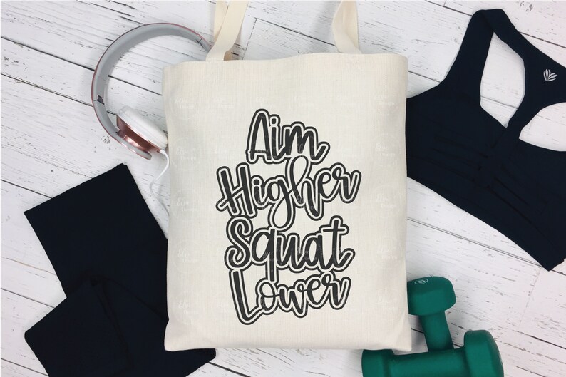Download Funny Workout Svg Aim Harder Squat Lower Svg Fitness Svg ...