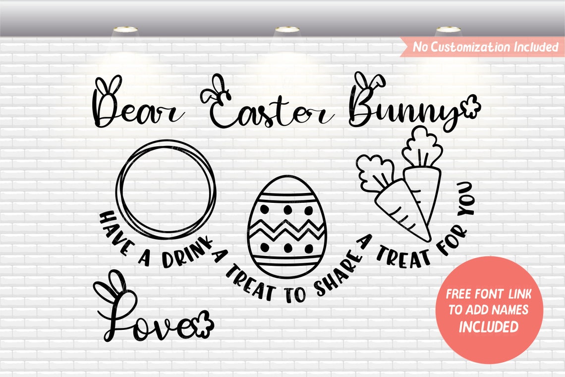 Easter Tray SVG Easter Plate Svg Easter Placement Svg Dear | Etsy