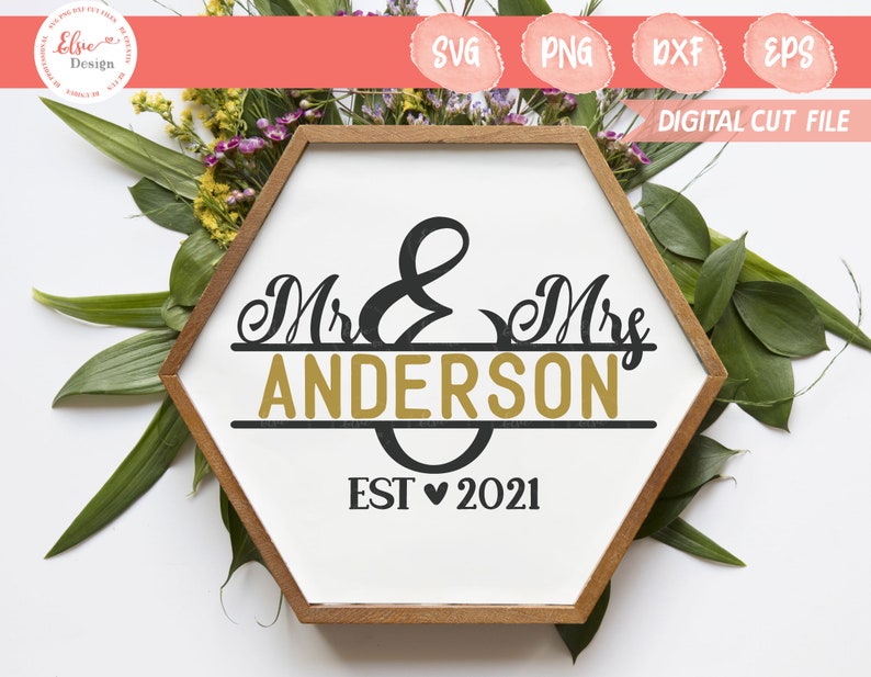 Bride and Groom Svg Farmhouse Family Monogram Mr and Mrs Monogram Svg Mr and Mrs 2021 Svg Husband and Wife Svg Wedding Sign Svg PNG