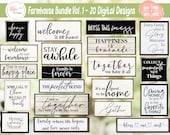 Farmhouse Sign SVG Bundle | Rustic Farmhouse Svg | Family Quotes Svg Bundle | Family Sign Svg Bundle | Home Decor Svg | Home Sweet Home Svg