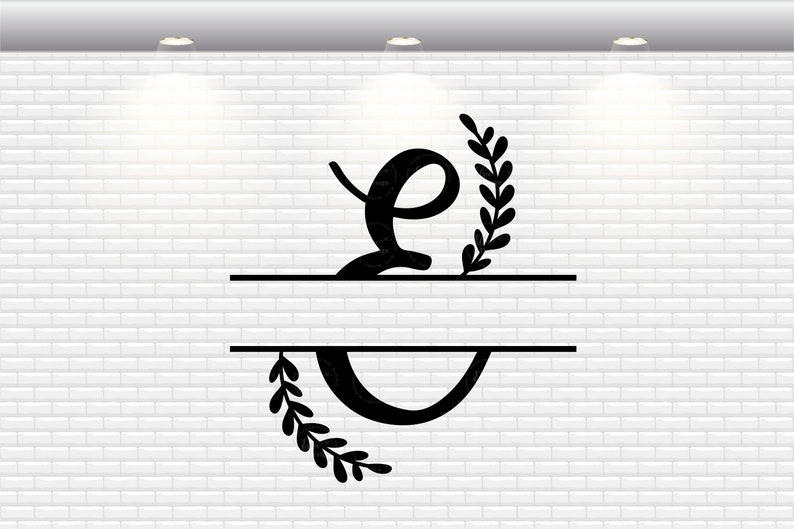 Download Handlettered Split Monogram Letter E Svg Split Letter Svg | Etsy