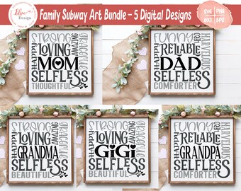Subway Art Family - Etsy