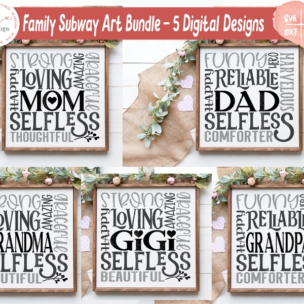 Subway Art Family - Etsy